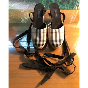 Burberry Wrap Tie Espadrille Shoe Size 37 or 7